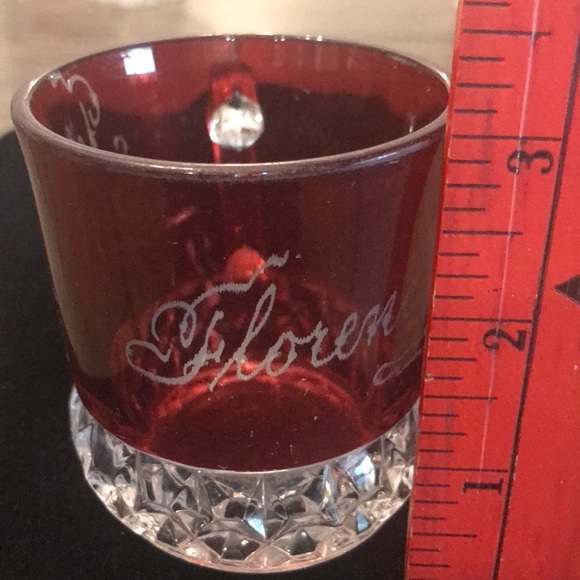 Antique ruby red flash glass Tennessee centennial fair souvenir 1897 etched - Picture 10 of 11
